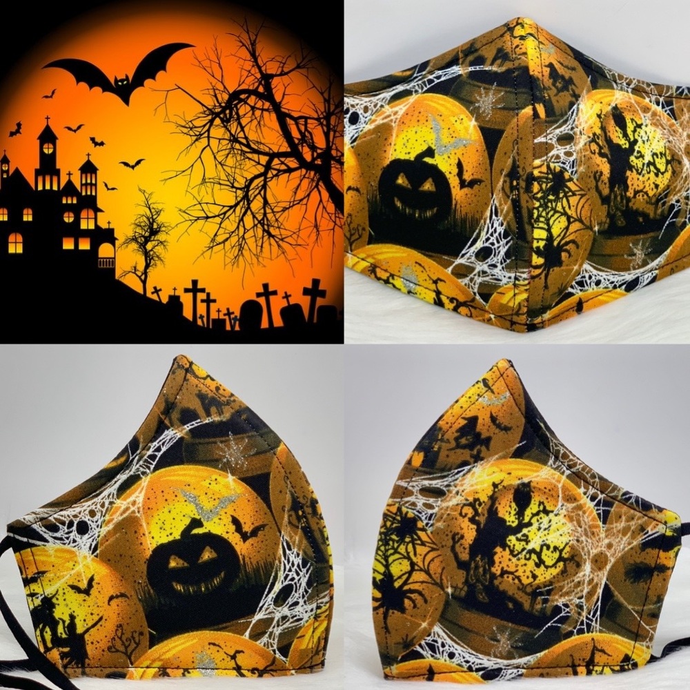 Happy Halloween fun designer adult face mask